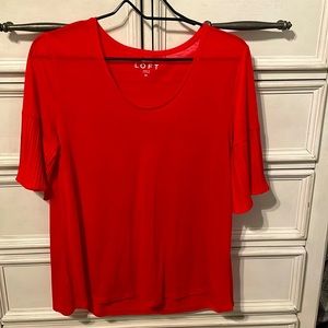 Coral red Ann Taylor Loft blouse